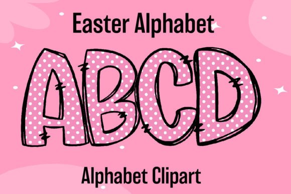 Designing with Charm: The Cute Pink Easter Alphabet