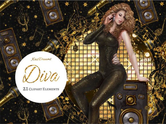 Disco Meets Design: Handpainted Music & Fashion Clipart