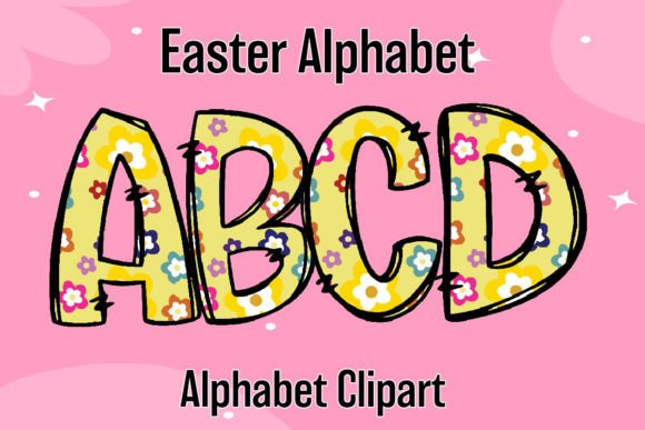 Easter Alphabet Sublimation PNG4: A Creative Asset for Spring Projects