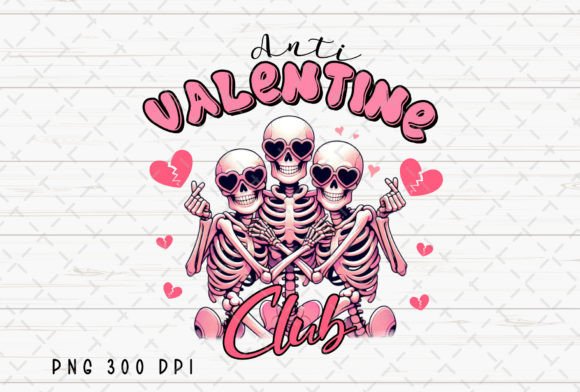 Embrace the Humor of the Anti Valentine Club Skeleton Funny PNG