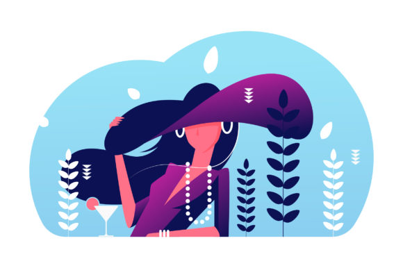 Fashion Girl Flat Illustration: A Timeless Asset for Your Projects