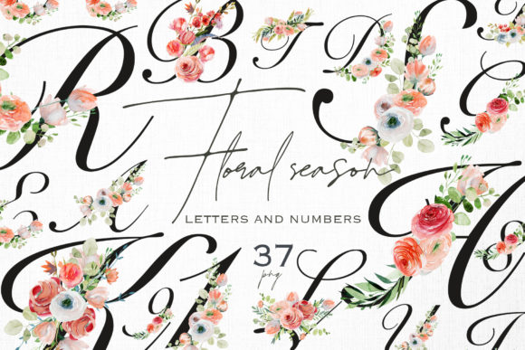 Floral Season. Spring Alphabet: A Fresh Start for Your Designs