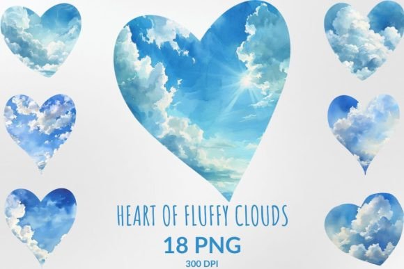 Heart of Fluffy Clouds Sublimation Pack: A Designer's Guide to Ethereal Branding