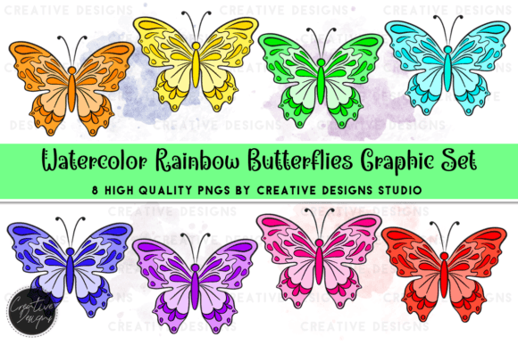 Infuse Joy: Practical Uses for Rainbow Butterflies Graphic Set