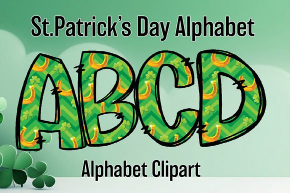 St. Patrick's Day Alphabet a-Z Letters9: Festive Design Assets