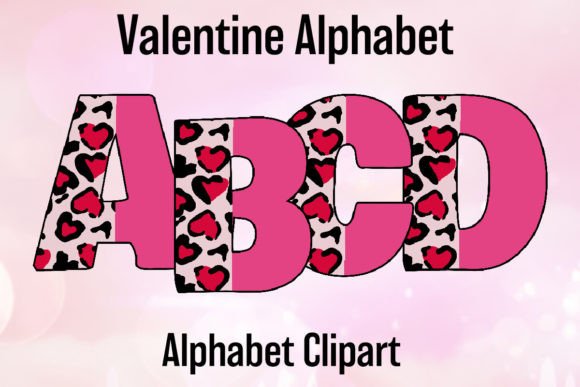 Unleash Your Wild Side: Designing with Leopard Valentine Alphabet Sublimation2