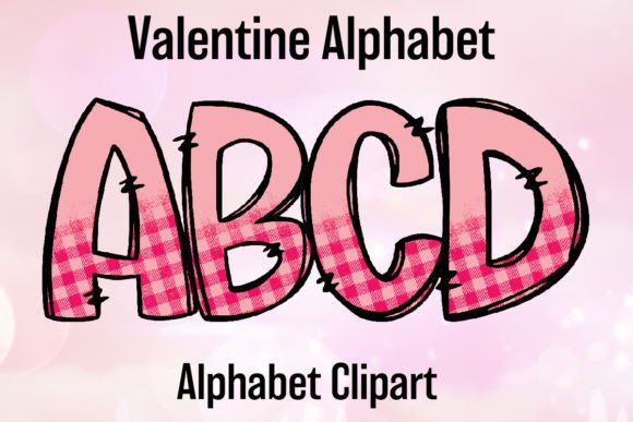 Valentine’s Clipart Doodle Alphabet Pink: A Creative Asset for Your Projects