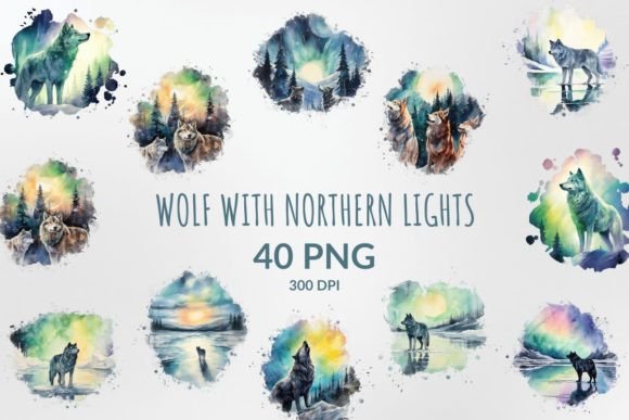 Wolf with Northern Lights Sublimation: A Visual Guide