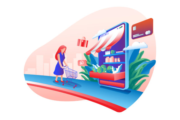 Women Online Shopping Illustration: A Designer's Guide